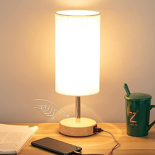 Yarra-Decor Touch Control Bedside Lamp with USB Port
