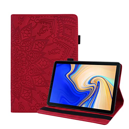 YBFJCE Case for Samsung Galaxy Tab S4 10.5", Slim Stand Shell Protective Case with Pencil Holder, Premium PU Leather Folio Cover for Samsung Galaxy Tab S4 10.5 Inch (SM-T830/T835), Red