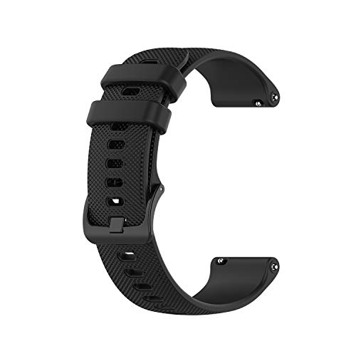 Yeejok 22mm Silicone Bands Compatible for Fossil Men's Gen 6/5E 44mm/Gen 5 LTE/Carlyle/Garrett/Women's Julianna Smart Watch, Replacement Quick Released Sport Fitness Watch Strap-Black