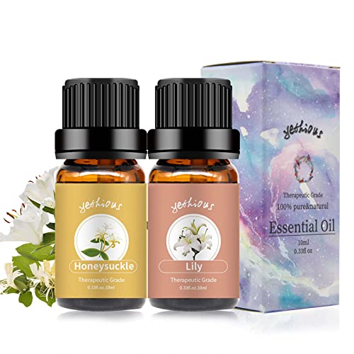 yethious 2 Pack Lily Essential Oil Honeysuckle Essential Oil Set