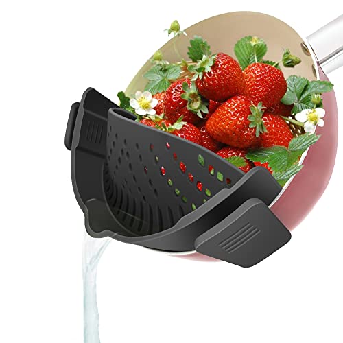 YEVIOR Clip on Strainer for Pots Pan Pasta Strainer