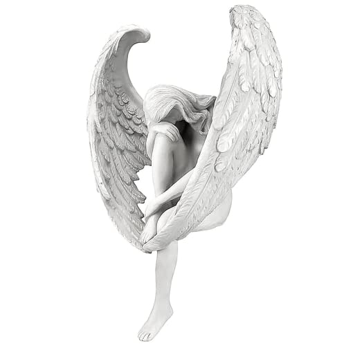 YFeiQi Creative Resin Redemption Angel Statue,Tabletop Ornament, Hand-Carved Angel Sculpture Used for Garden Home Decoration