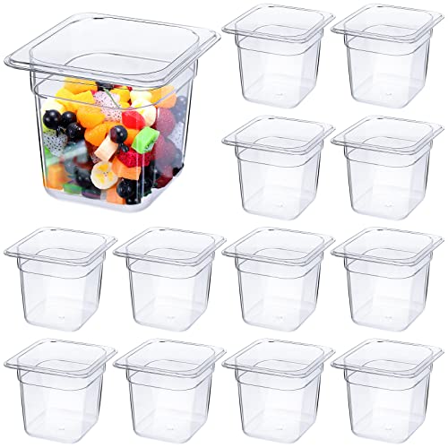 Yinder Plastic Clear Food Pan - 12 Pack