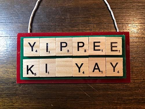 YIPPEE KI YAY Mother F Die Hard Christmas Ornament Bruce Willis Letters Tiles