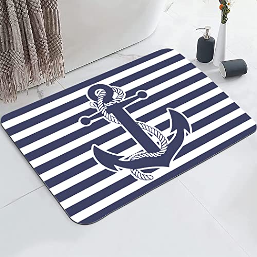 YISUMEI Nautical Anchor Bathroom Mat