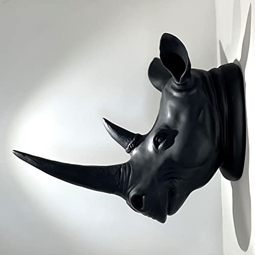 YL Crafts-Resin Rhino Head Sculpture