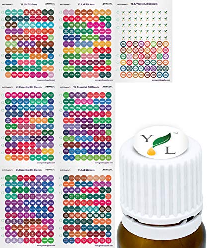 YL Essential Oil Labels Bottle Cap Stickers by Got Oil Supplies