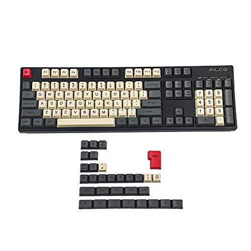 YMDK Dye Sub Carbon 96 84 ANSI ISO Keycaps OEM Profile Thick PBT Mac Keycap Set for MX Keyaboard Melody 96 KBD75 FC980M Keychron