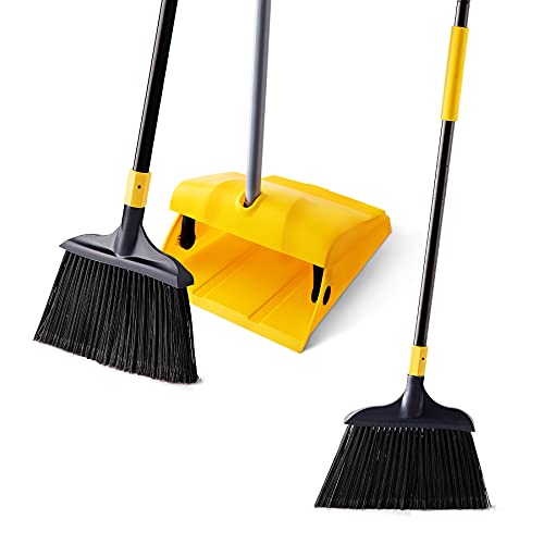 Yocada Heavy Duty Broom and Dustpan Set - Perfect for Cleaning
