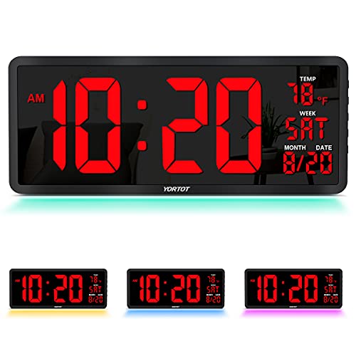 YORTOT 16” Large Digital Wall Clock