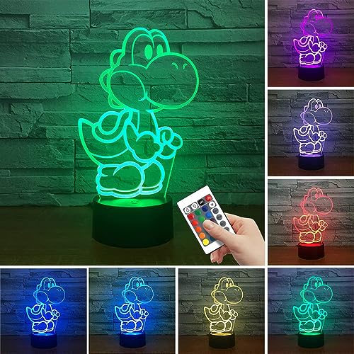 Yoshi Lamp16 Color RGB Touch Remote Controller Yoshi Night Light