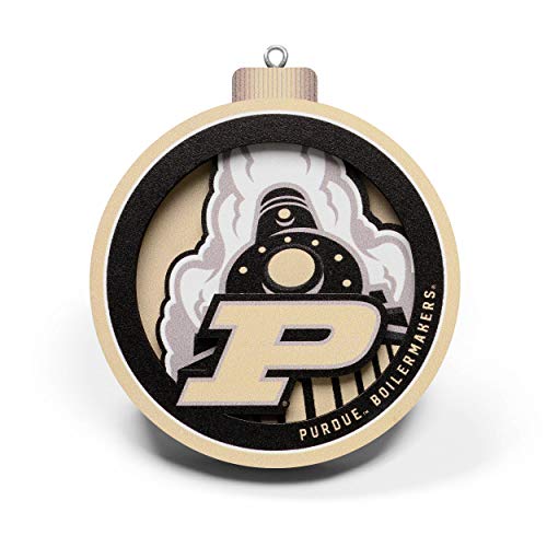 YouTheFan NCAA Purdue Boilermakers 3D Logo Series Ornament