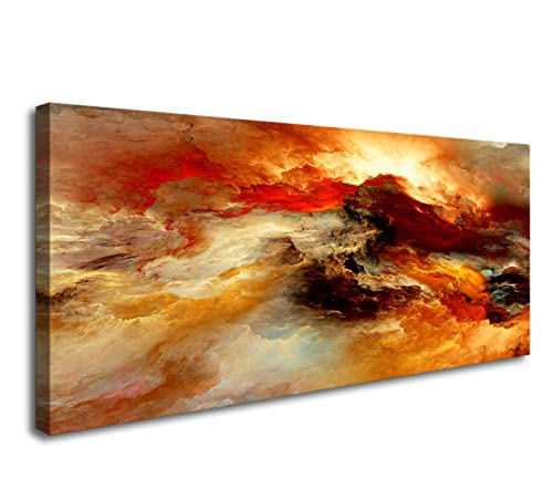 YP0250 Abstract Wall Art Orange Flow Canvas