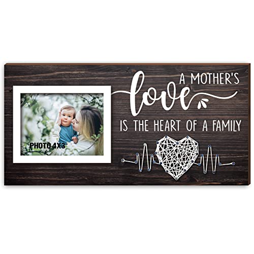 Yudarte Mom Gifts - Rustic Wood Picture Frame String Art