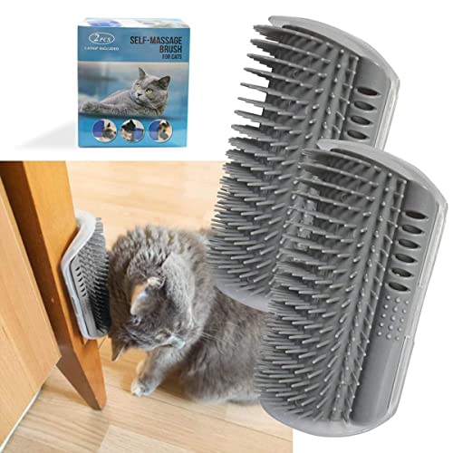 Yuntop Cat Self Groomer with Corner Massage Comb