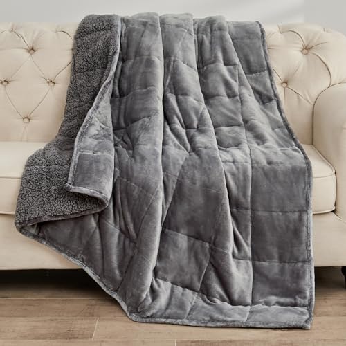 Yurhap Soft Sherpa Weighted Blanket for Adults