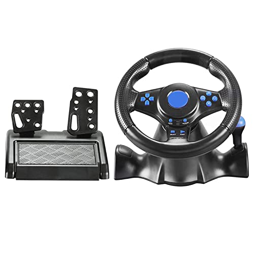 YUYIU Racing Steering Wheel with Pedals/Paddles Shifter and Vibration