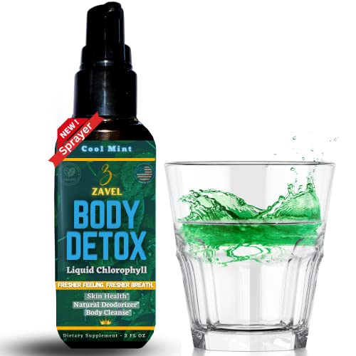 Zavel Body Detox - Liquid Chlorophyll Spray | Breath Freshener, Immune Support, Skin Care