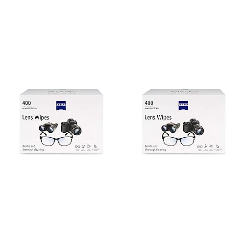 Zeiss Pre-Moistened Lens Cleaning Wipes, 400 Count (Pack of 2)