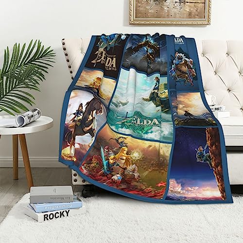 Zelda Blanket: Soft and Warm Fleece for Bedding Bed Couch Sofa