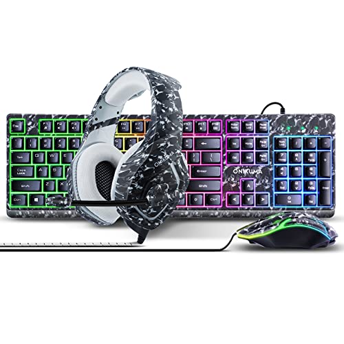 Zhhcyyds K1B Gaming Keyboard and Mouse and Headset Combo
