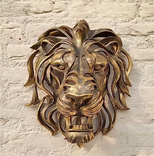 ZHOUYIN Lion Head Wall Mounted Art Sculpture