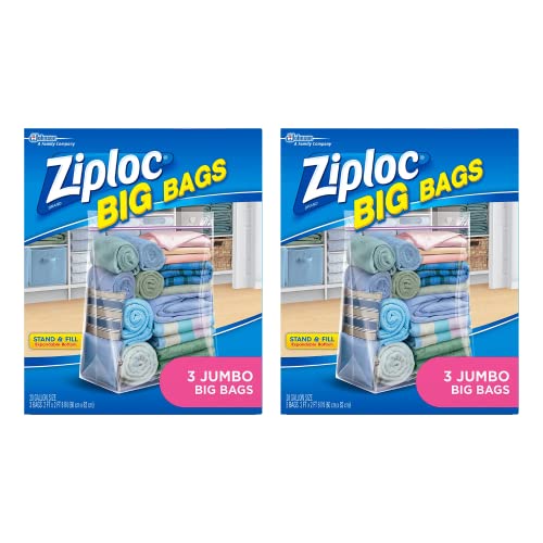 Ziploc XXL Double Zipper Bag, 3 CT (Pack of 2)