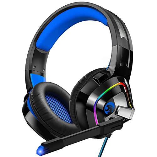 ZIUMIER Gaming Headset with Noise Canceling Mic and Rgb Light