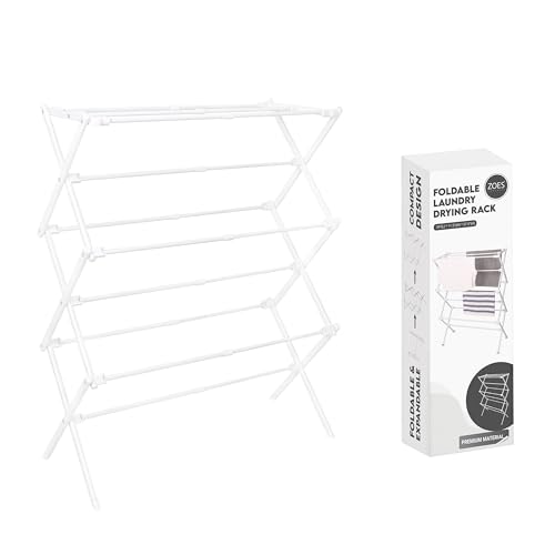 ZOES HOMEWARE Clothes Drying Rack for Laundry | Foldable Drying Rack  Clothing | Small Collapsible Dry Rack for Clothes | Use for Indoor &  Outdoor