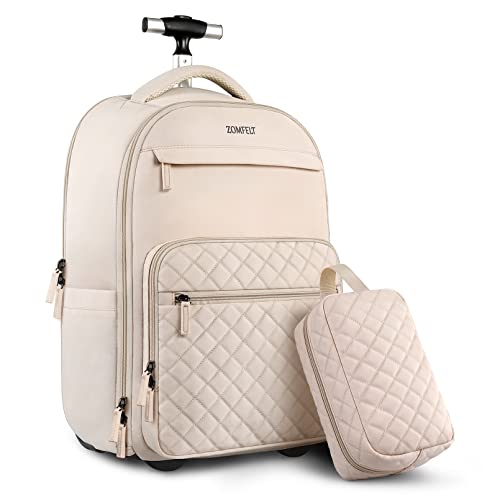 ZOMFELT Women's Rolling Backpack