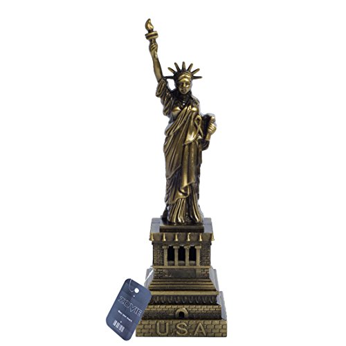 ZOVIE 7.1" America Metal Statue of Liberty Model Souvenir Copper Home Decor Gift for Friends