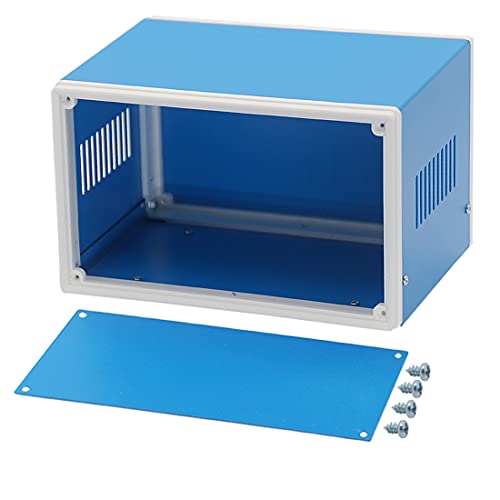 Zulkit Electronic Enclosures Blue Metal Enclosure Project Case