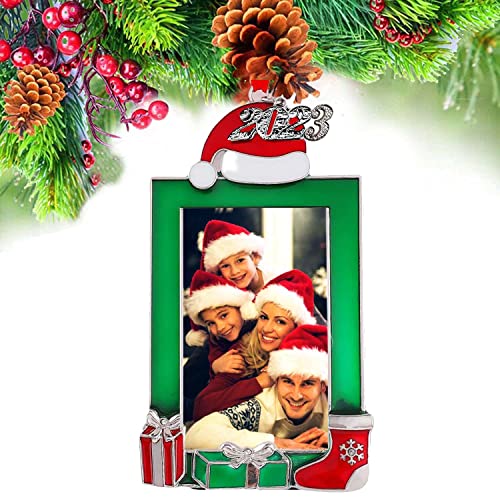 ZUNON 2023 Christmas Picture Frame Ornament