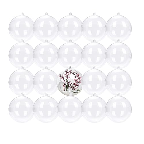 ZUOKEMY Clear Plastic Fillable Decorative Balls