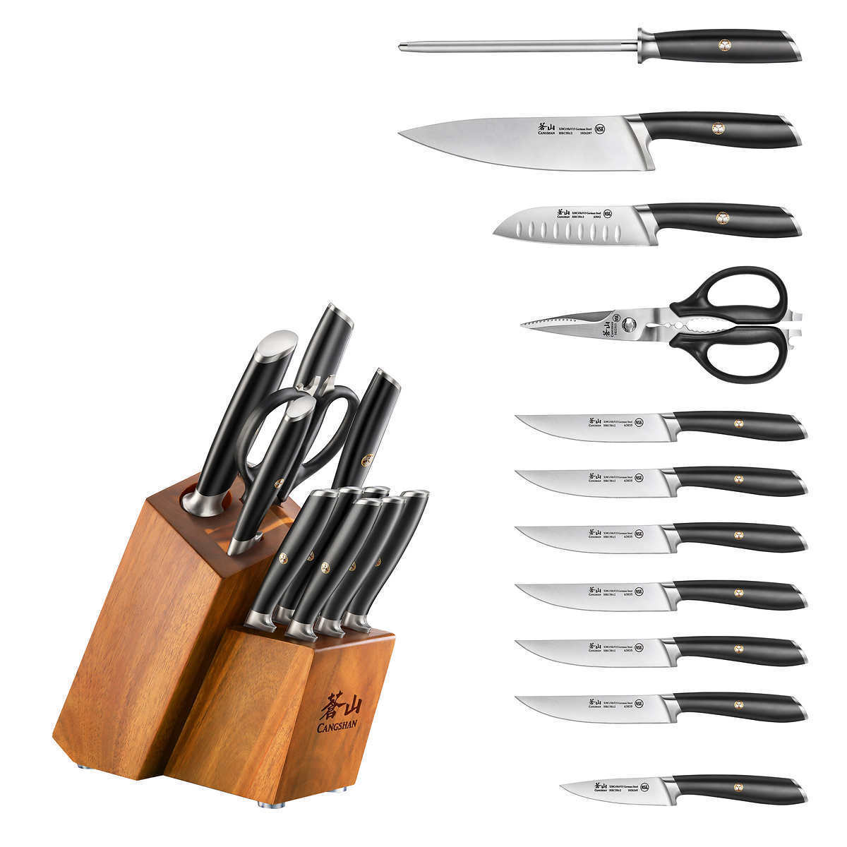 10 Amazing Cangshan X Series 59915 6-Piece German Steel Forged Knife Block  Set for 2023