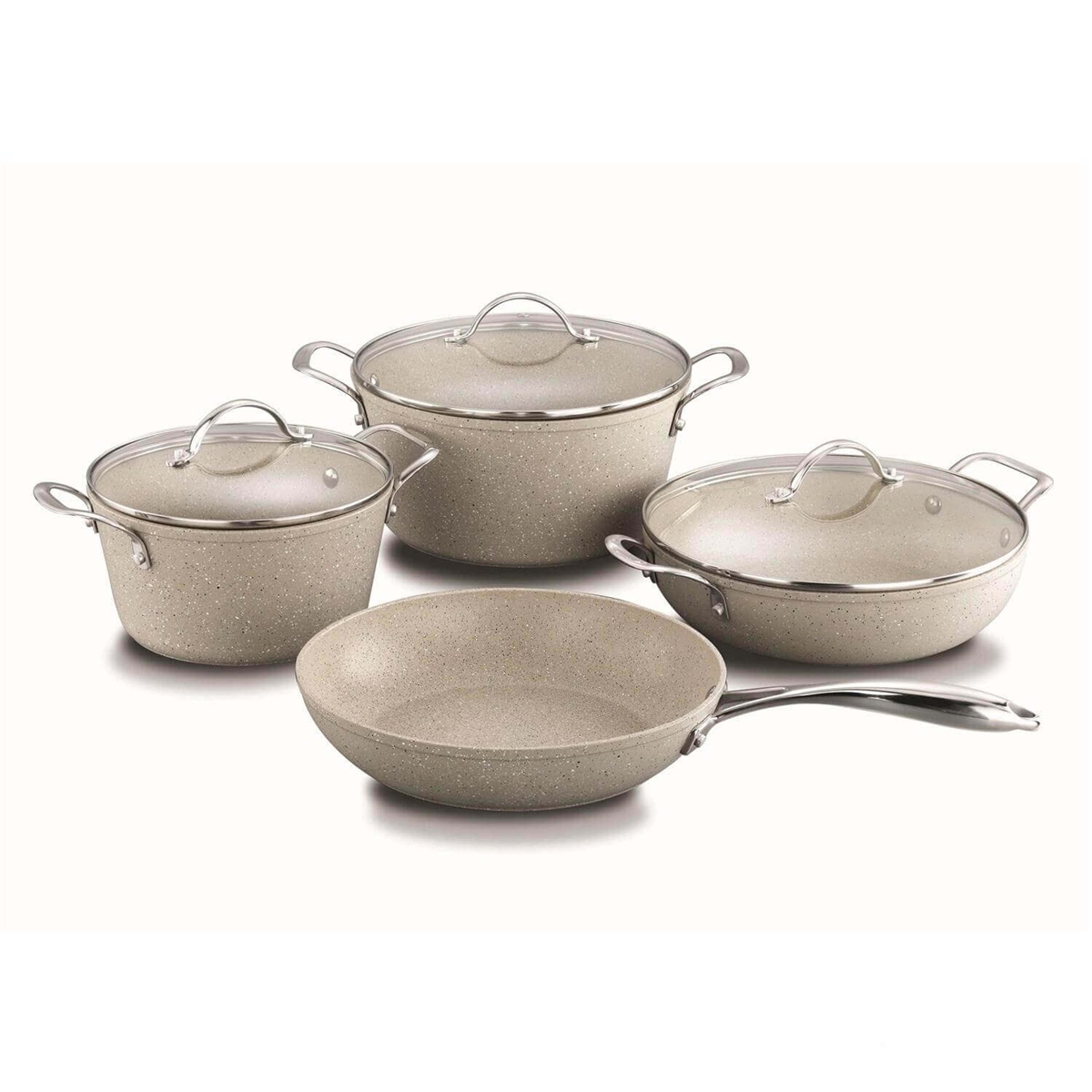Trisha Yearwood Royal Precious Metals 10 Piece Nonstick Ceramic Cookware  Set Titanium for sale online