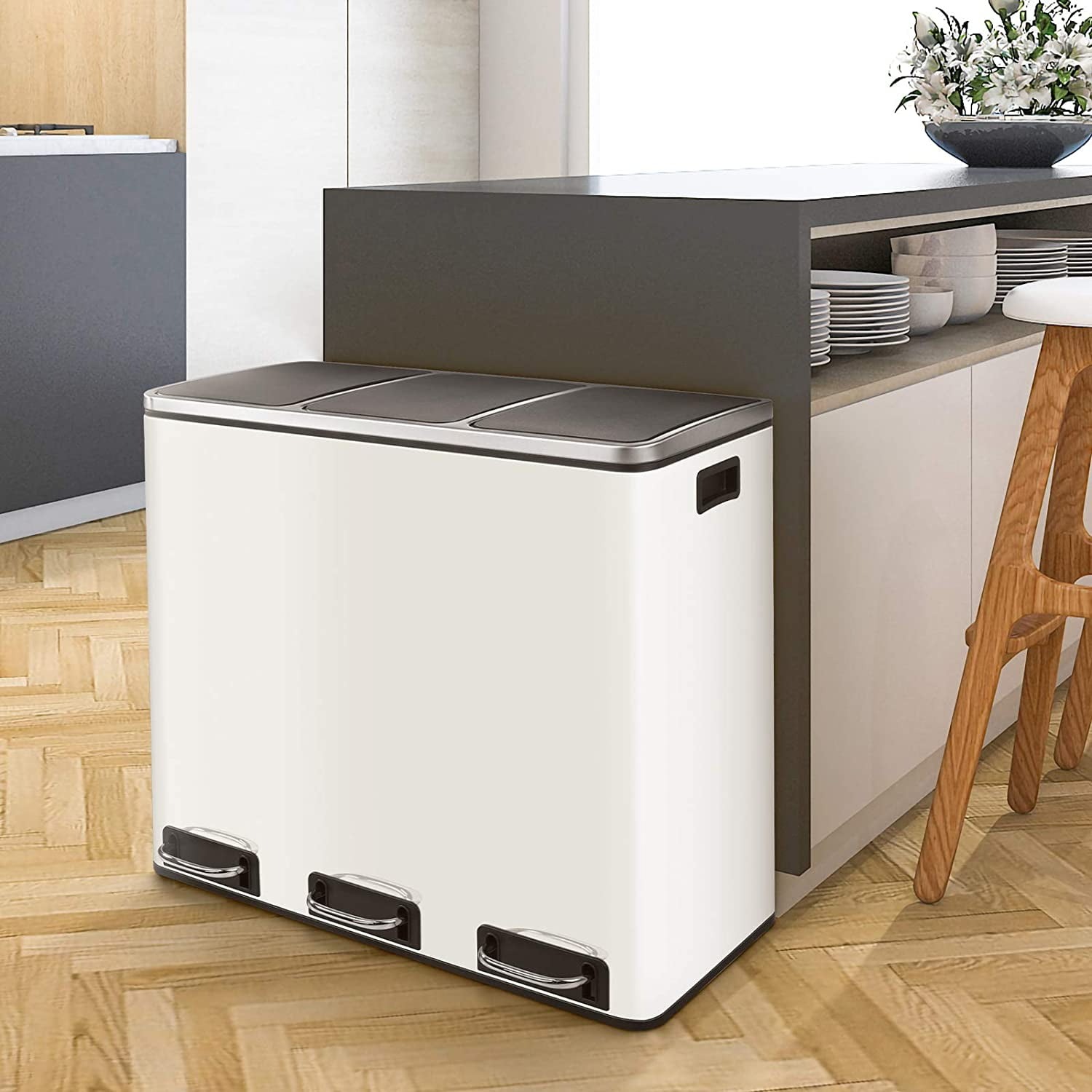 10 Incredible White Kitchen Trash Can for 2024