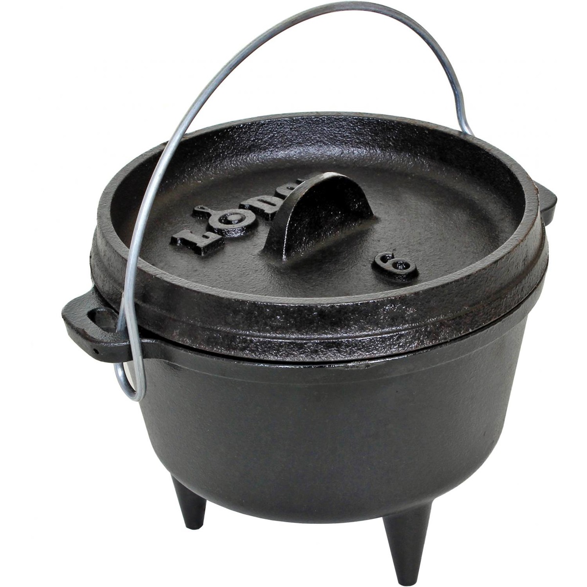 Lot45 4.5qt Dutch Oven Camping Cooking Set - Cast Iron Griddle Frying Sauce  Pan