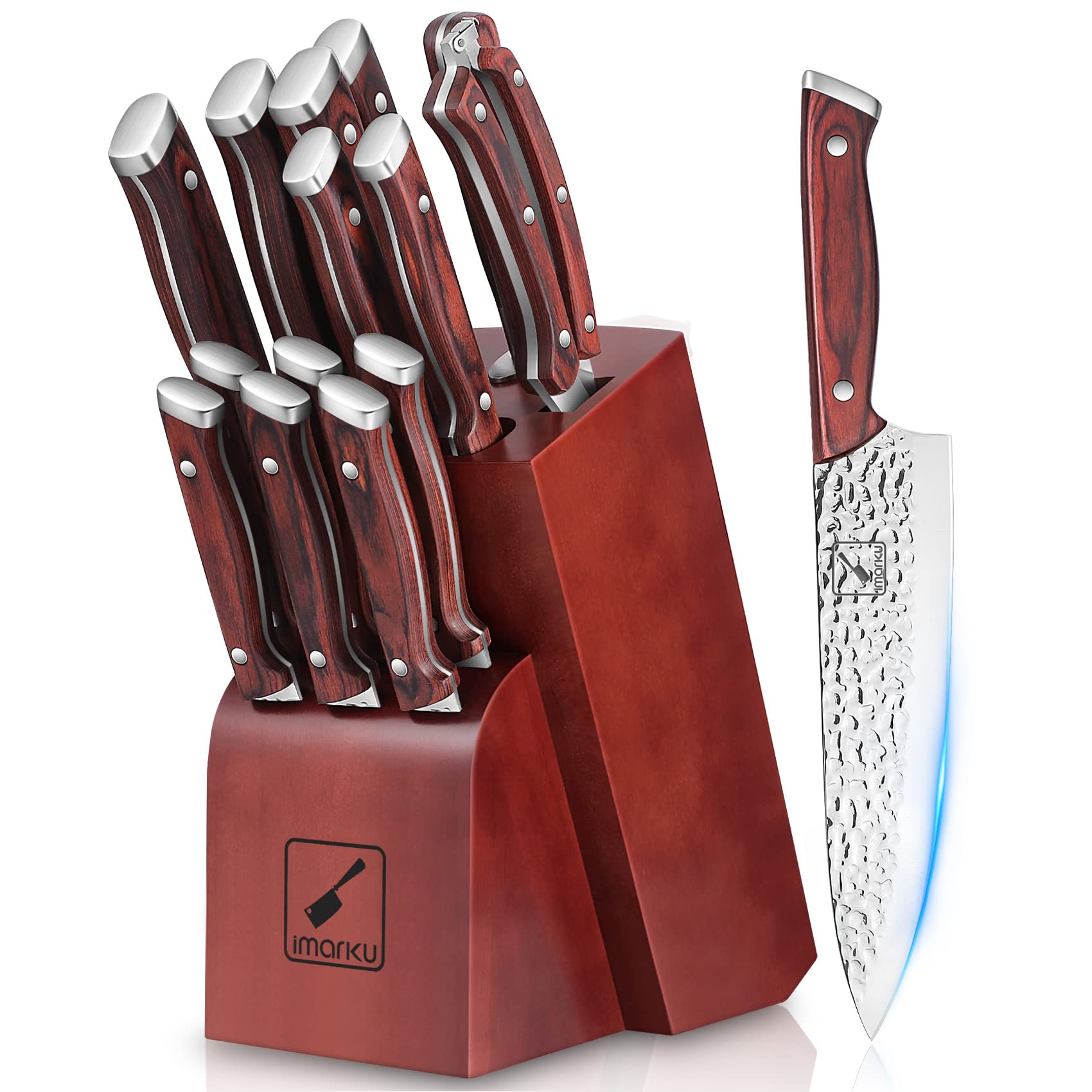 ENOKING Magnetic Knife Block with Acrylic Shield Double Side Kitchen Knife  Hold