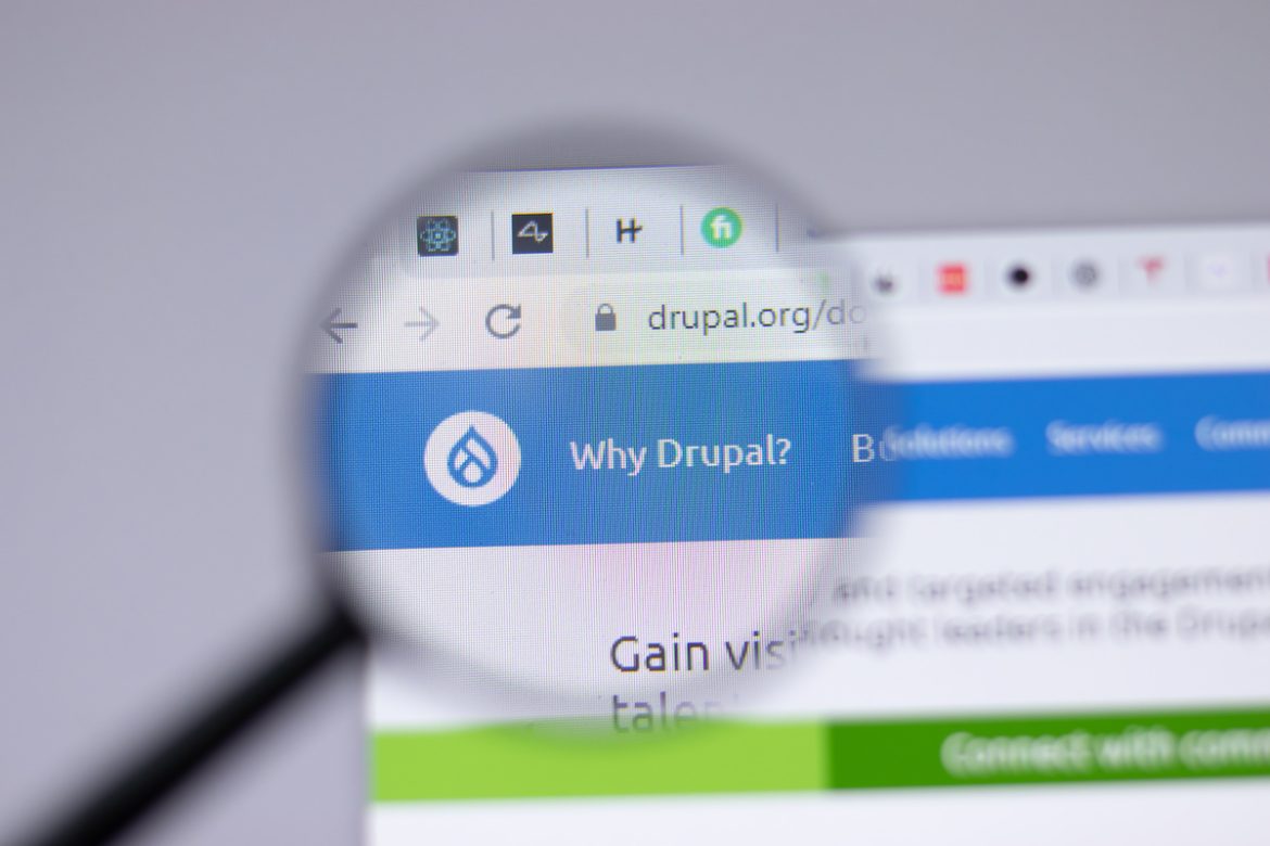 Drupal company logo icon on website