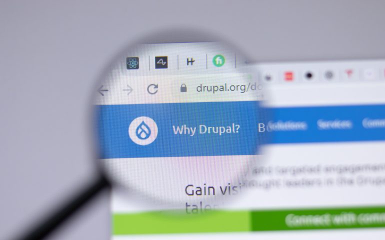 Drupal company logo icon on website