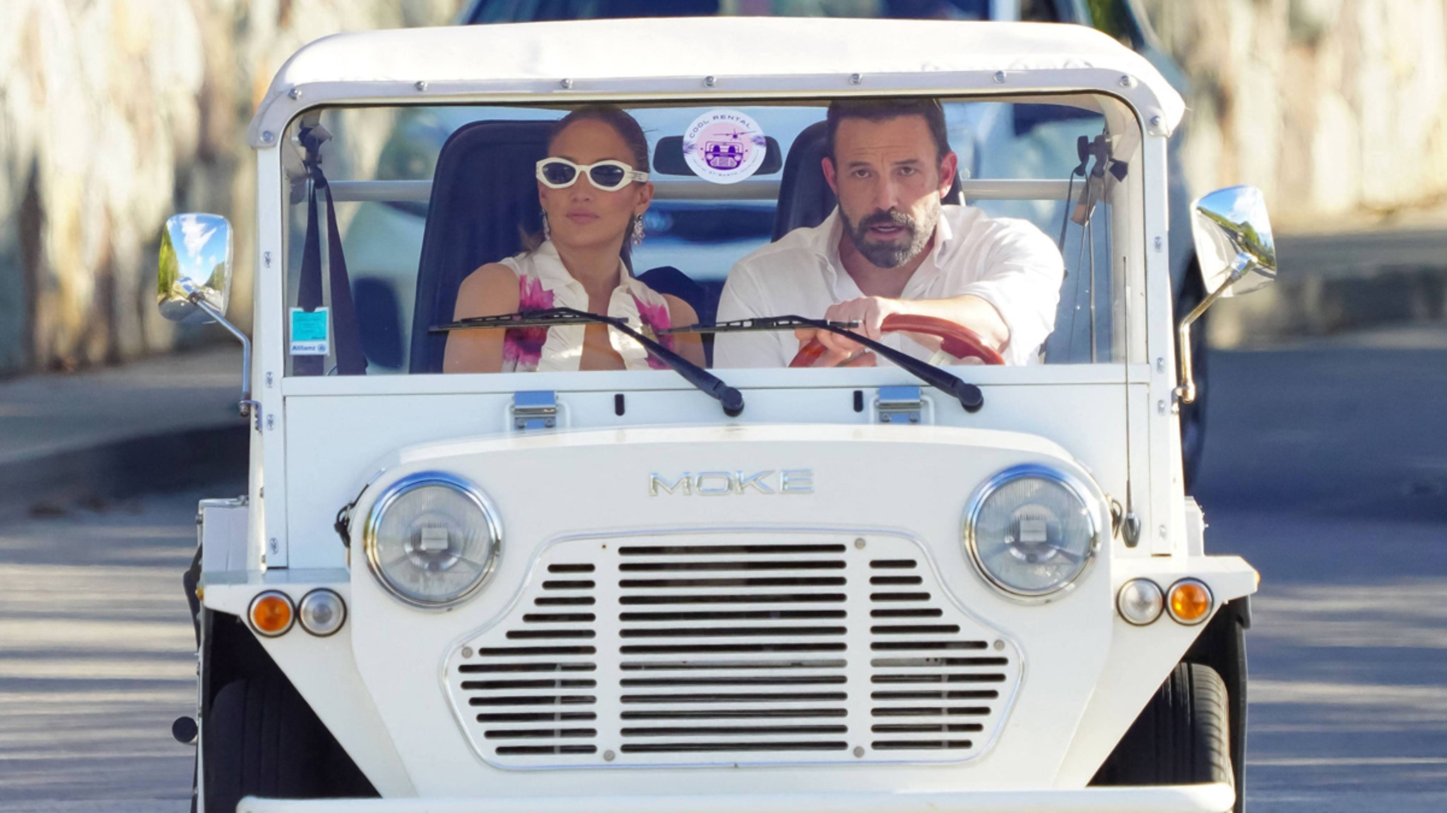 Ben Affleck Takes Jennifer Lopez For A Ride In Mini Moke Jeep In St. Barts