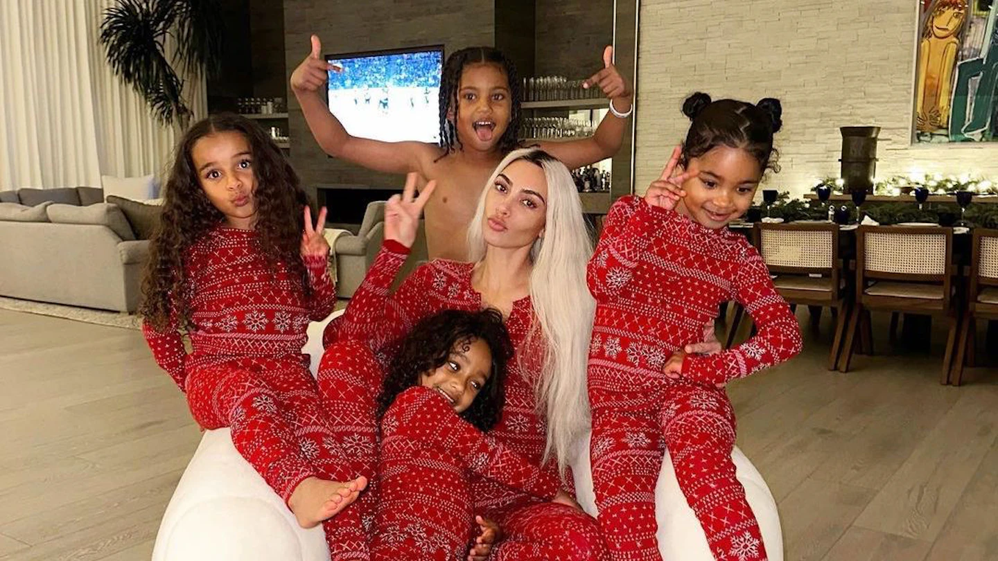 Celebrities Embrace The Christmas Spirit With Matching Onesie PJs For Christmas 2023