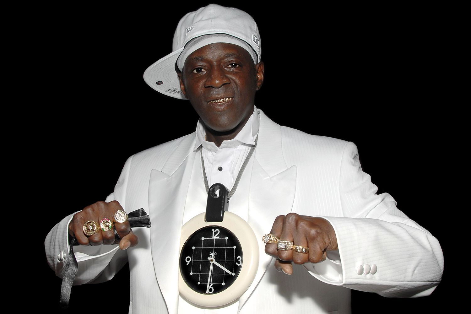 Flavor Flav Reunites With Hoopz Onstage At Jingle Ball With Flo Rida