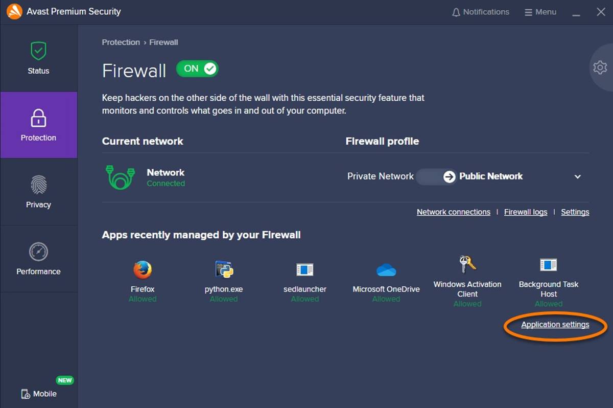 How Do I Configure Avast Internet Security Firewall To Allow My Public WiFi