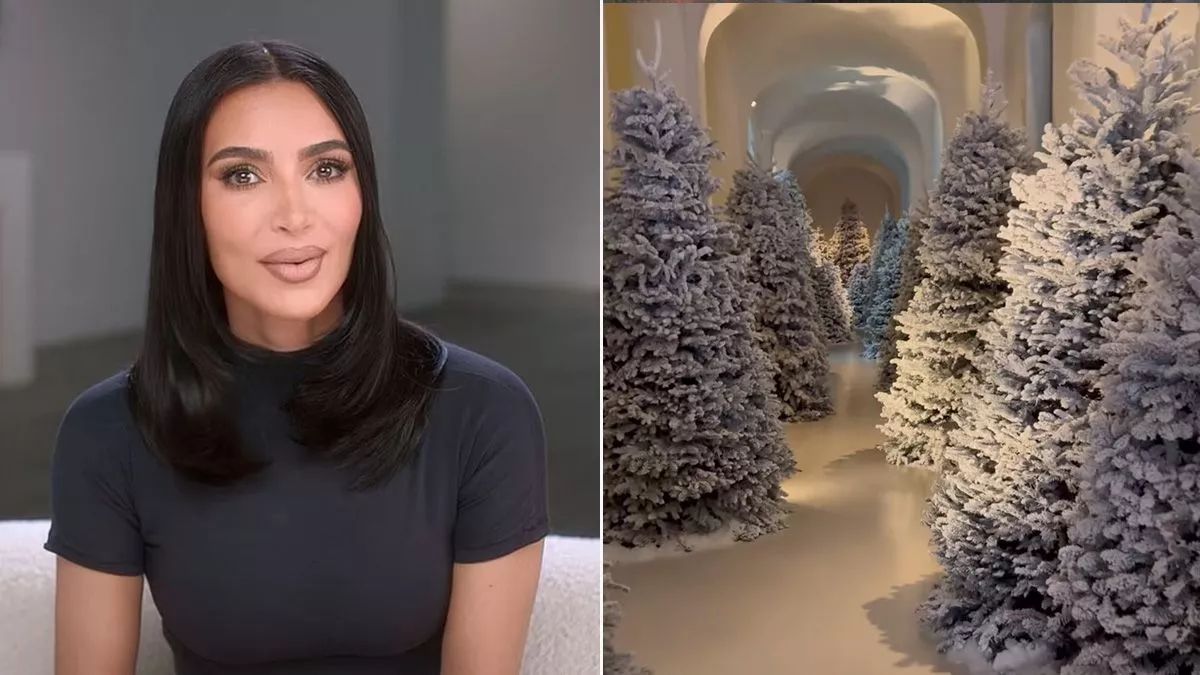Kim Kardashian’s Winter Wonderland: A Forest Of Christmas Trees In Her Backyard