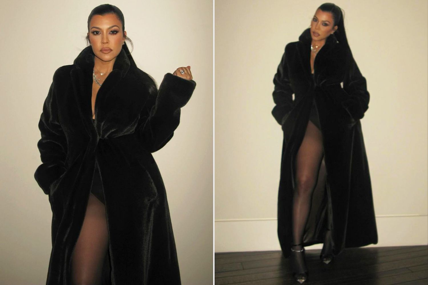 Kourtney Kardashian Embraces Postpartum Fashion Struggle With Holiday Outfit