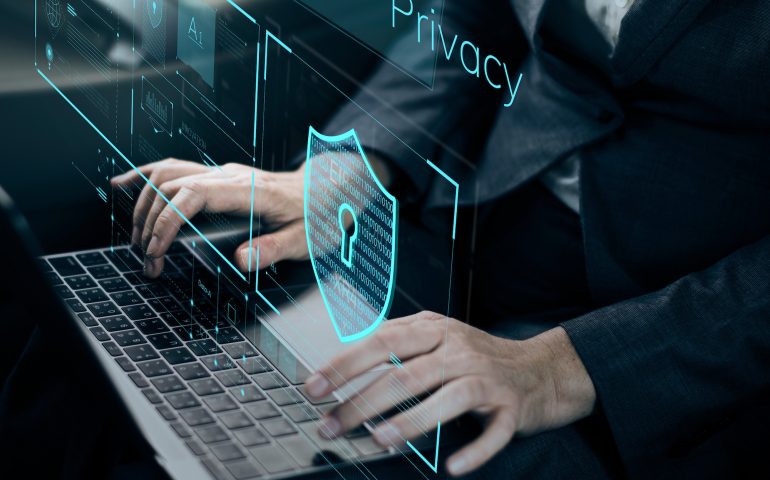 Data privacy with technology concept