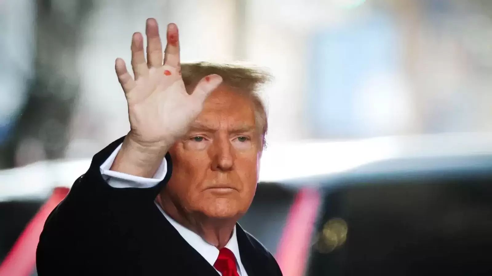 Donald Trump’s Mysterious Red Hand Revealed To Be A Simple Paper Cut