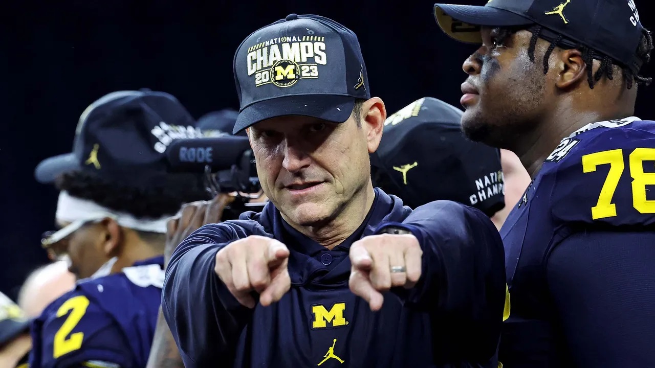 Jim Harbaugh And UM Players Spread Joy With Championship Trophy Visit To Children’s Hospital